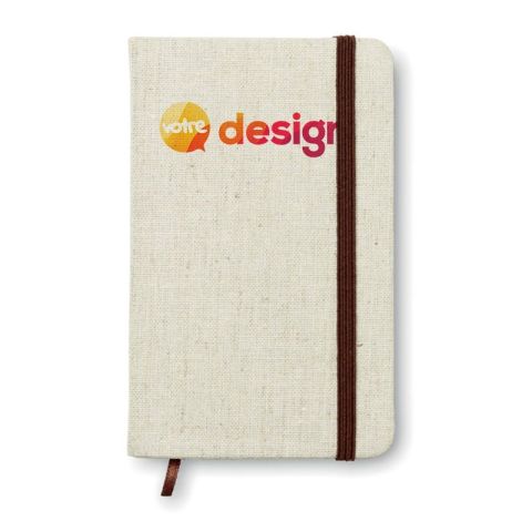 Carnet A6 avec 96 pages toile publicitaire