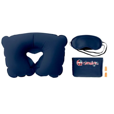 Set oreiller, masque, bouchons publicitaire TRAVELPLUS