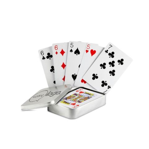 Cartes à jouer personnalisées boîte étain AMIGO