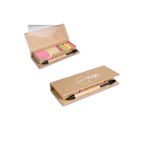 Set de bureau, boîte cartonnée publicitaire STIBOX