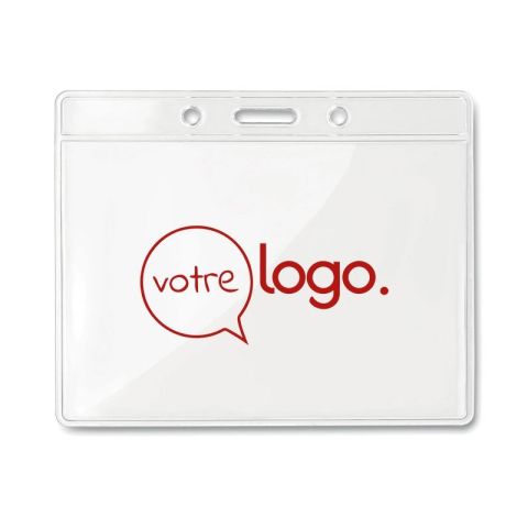 Porte-badge publicitaire pour lanyard 10x8 cm BADGY