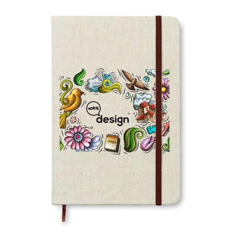 Carnet A5 publicitaire avec 96 pages toile CANVAS