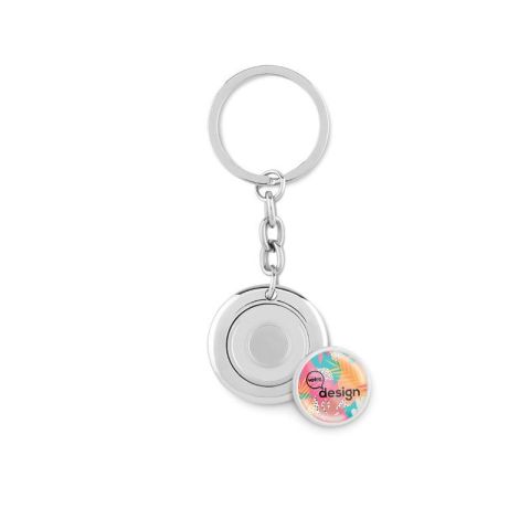 Porte-clés personnalisé avec jeton aimanté FLAT RING