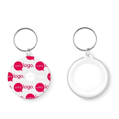 Porte-clés personnalisé en métal insert papier PIN KEY