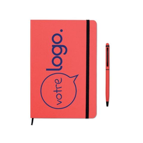 Carnet A5 publicitaire et stylo assorti NEILO SET