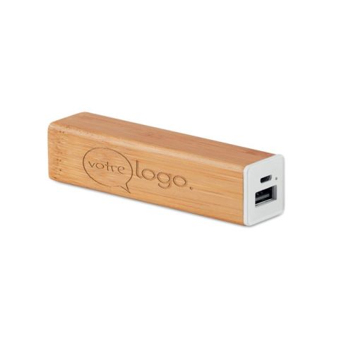 Powerbank personnalisé bambou 2200 mAh POWERBAM