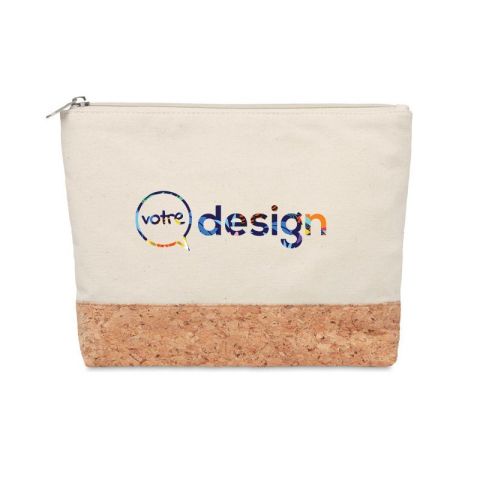 Trousse liège & coton personnalisé PORTO BAG