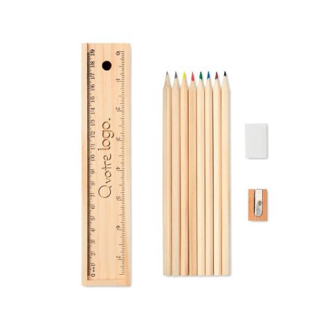 Set de 12 crayons publicitaire en bois TODO SET