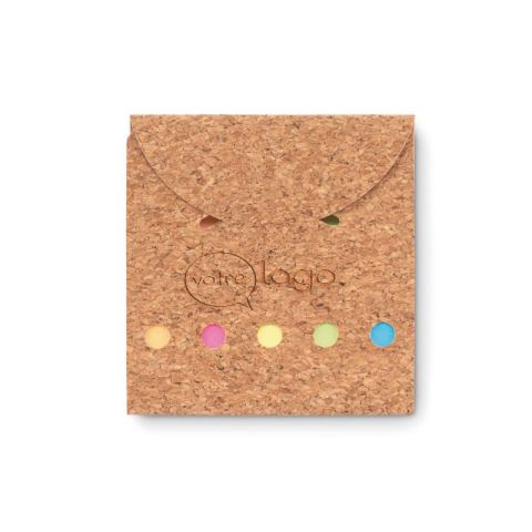 Bloc-notes couv. en liège personnalisé FOLDCORK