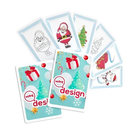 Jeu de memo et coloriage de noel 33 cartes personnalisé
