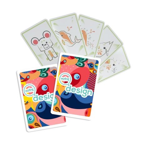 Jeu de memo et points à relier 22 cartes publicitaire