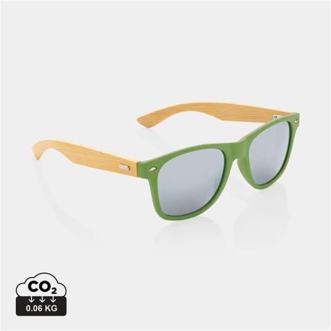 Lunettes de soleil personnalisé en bambou FSC® et plastique recyclé RCS
