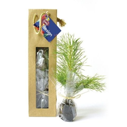 Plant en sac tissu déco publicitaire - Résineux