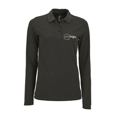 Polo piqué manches longues femme personnalisé PERFECT LSL