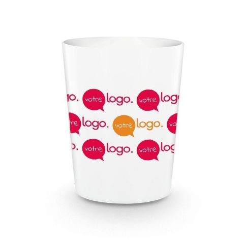 Gobelet publicitaire réutilisable avec marquage quadri 12cl