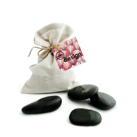 Pochon de 3 galets publicitaires