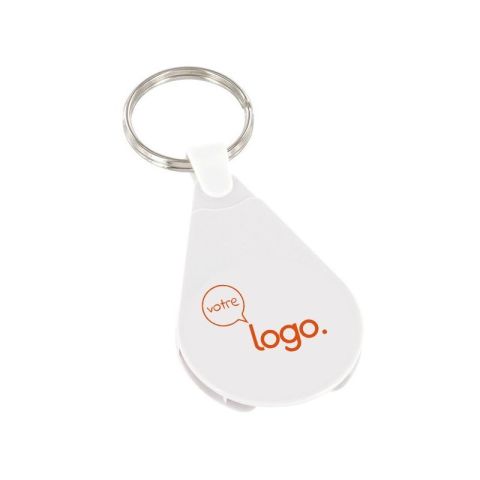 Porte-clés porte jeton publicitaire