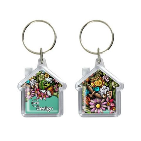 Porte clés personnalisé en acrylique maison