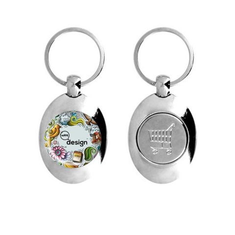 Porte clés jeton publicitaire