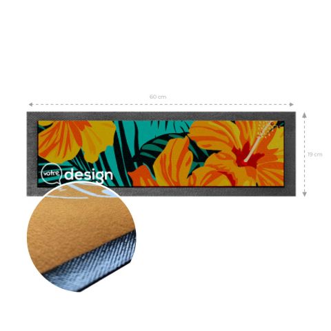 Tapis de comptoir personnalisé Premium Bar 60x19cm