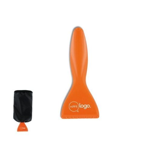 Raclette givre avec manche publicitaire