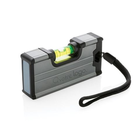 Règle de poche publicitaire avec niveau et aimant