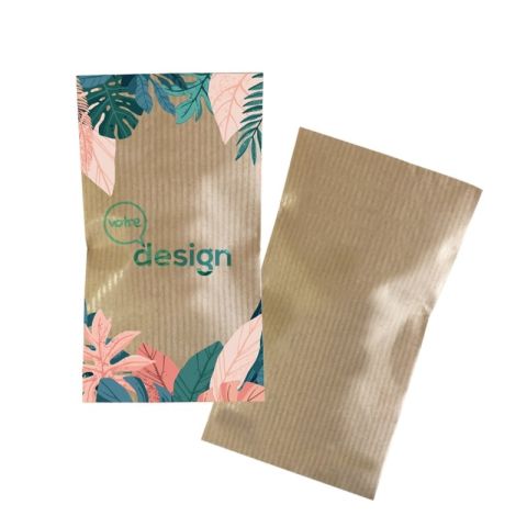 Sachet de graines publicitaire en papier Kraft brun
