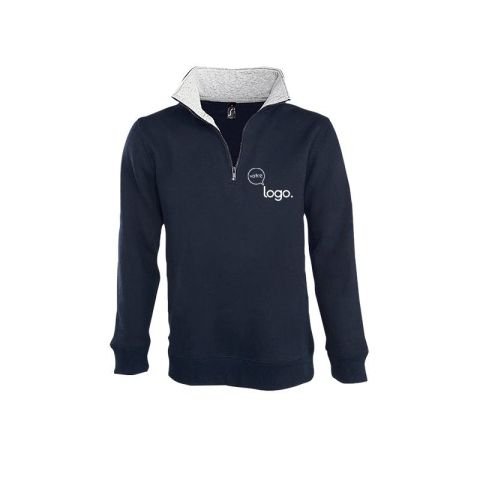 Sweat-shirt homme col camionneur (1/4 ZIP) personnalisé SCOTT