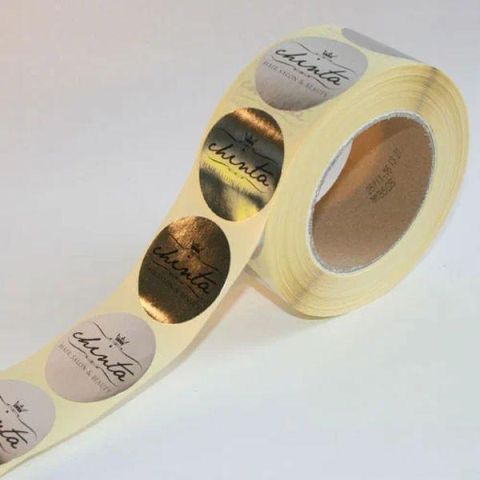 Autocollants argentés personnalisés