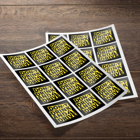 Planche de stickers publicitaire