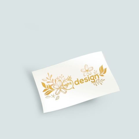 Tatouage personnalisé doré 4x8cm