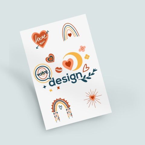 Tatouage 100% personnalisable 8x12cm