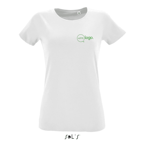 Tee-shirt femme col rond ajusté personnalisé REGENT FIT