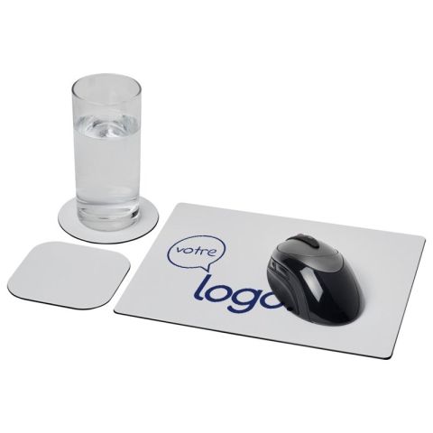 Ensemble de tapis de souris et sous-verre personnalisé Brite-Mat®