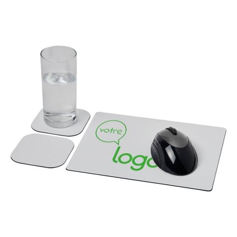 Ensemble de tapis de souris et de dessous de verre publicitaire - Brite-Mat® 3