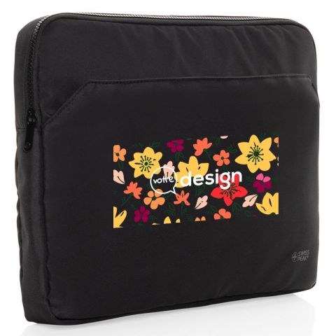 Pochette pour ordinateur portable 15,6 pouces personnalisée en rPET Swiss Peak Essential