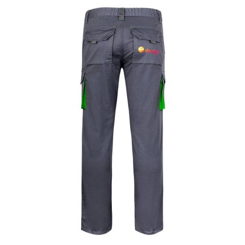 Pantalon de Travail personnalisé Stretch Bicolore Slim Fit Multipoches et Confort Élastiqué