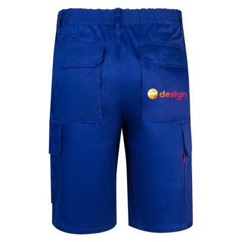 Bermuda personnalisé multipoches en sergé avec ceinture élastique