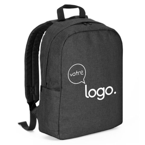 Sac à dos personnalisé en polyester recyclé pour ordinateur portable 16 pouces-GIJON