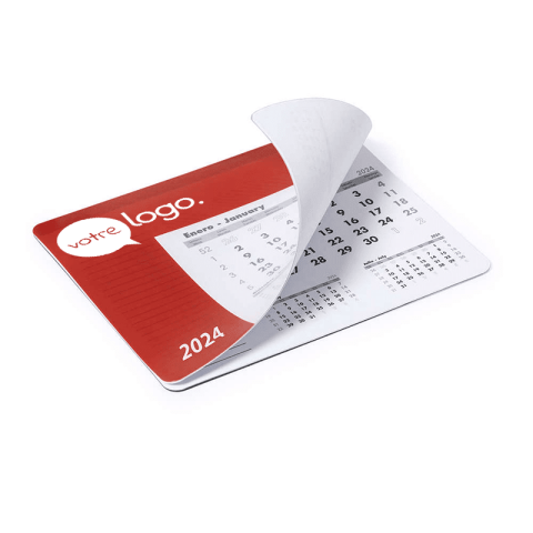 Tapis de souris publicitaire avec calendrier - Rendux