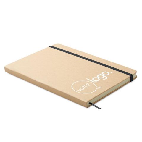 Carnet A5 personnalisé couverture rigide en carton recyclé avec pages lignées