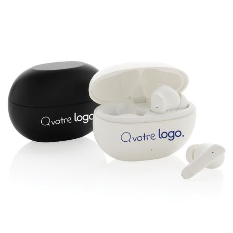 Écouteurs hybrides ANC ENC personnalisés en ABS recyclé avec étui de charge