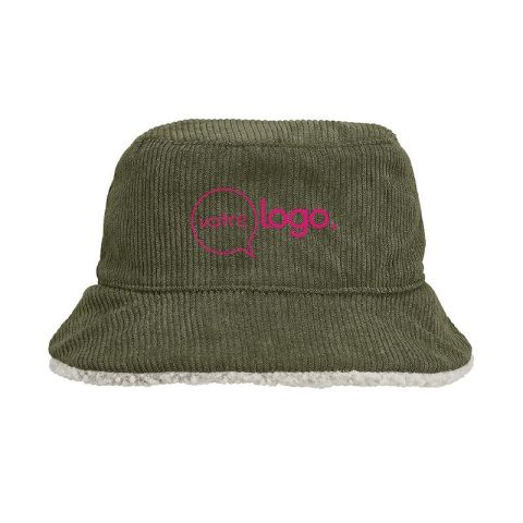 BOB RÉVERSIBLE PERSONNALISE SHERPA ET VELOURS - SOL'S BUCKET 2IN1