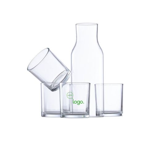 Ensemble publicitaire carafe et verres Malister
