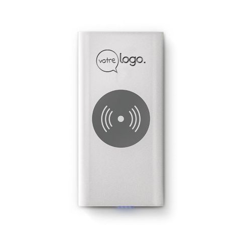 BATTERIE EXTERNE Li-po 8000 mAh ET CHARGEUR PAR INDUCTION PUBLICITAIRE