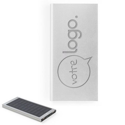 Batterie portable personnalisée en aluminium recyclé - CLERK.