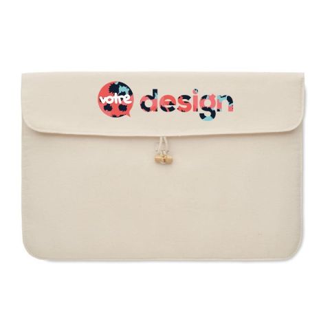Pochette d'ordinateur publicitaire 15 pouces en coton COTIN