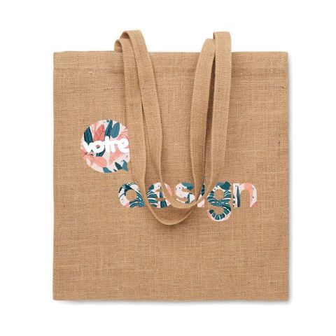 Sac shopping publicitaire en jute - ZOLANG