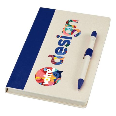 Ensemble carnet de notes format A5 et stylo bille publicitaire - Dairy Dream