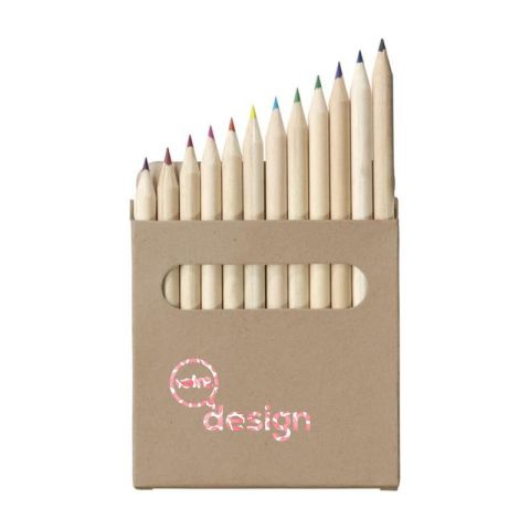 Set de coloriage de 12 crayons publicitaire - Artemaa